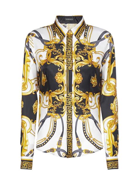 versace print t-shirt dress|versace long sleeve t shirts.